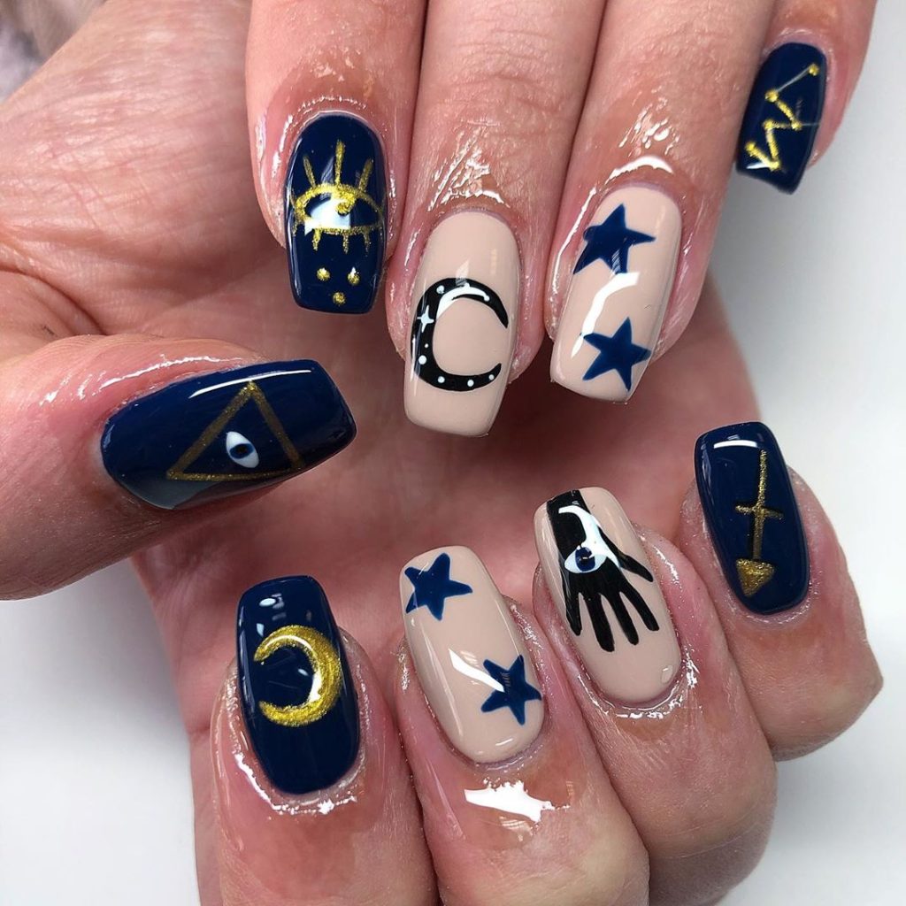 [UPDATED] 45+ Detailed Astrology Nails Designs